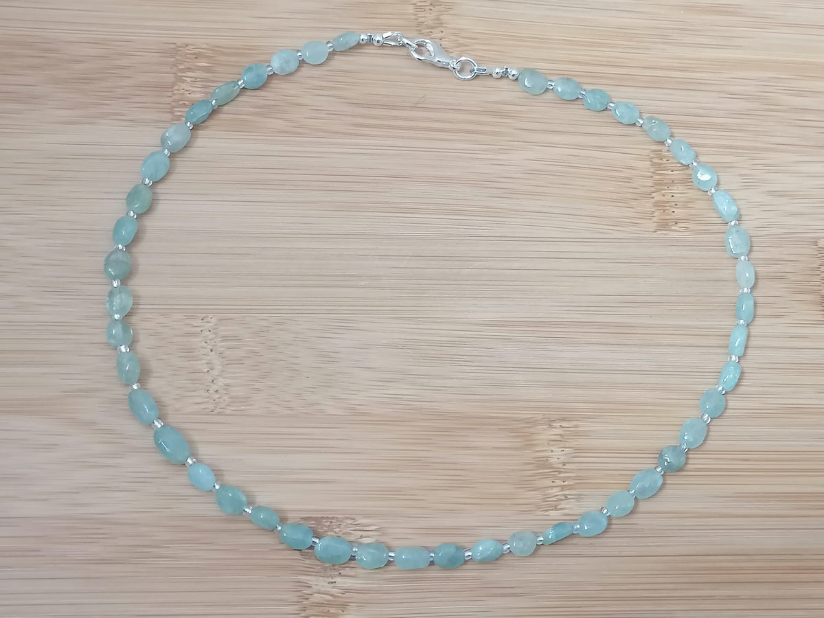 Semi-Precious Aquamarine Gemstone Necklace