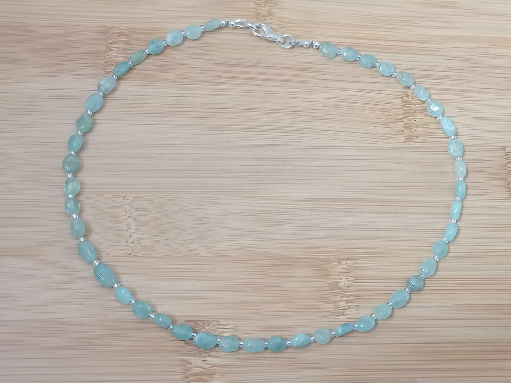Semi-Precious Aquamarine Gemstone Necklace