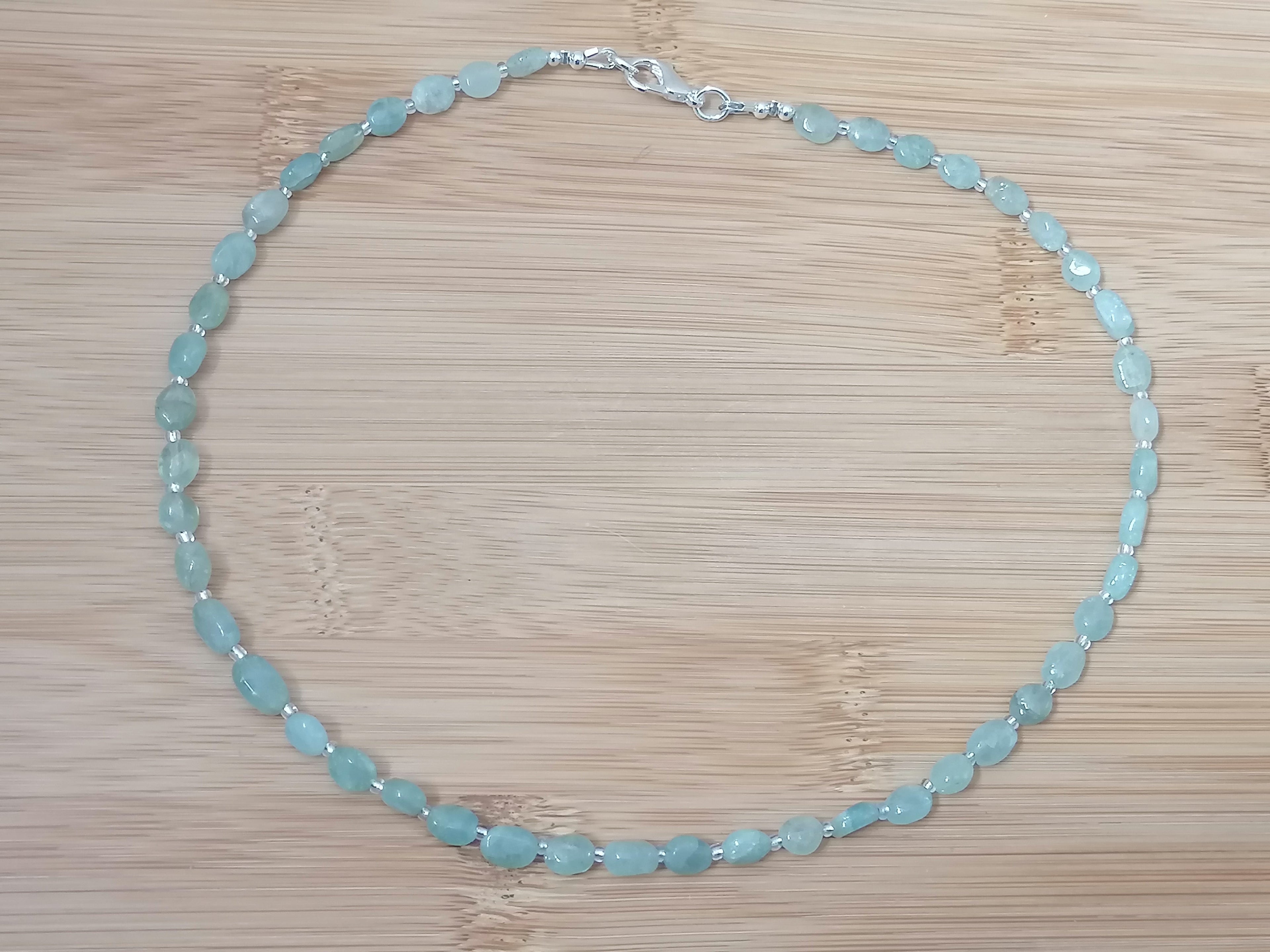 Semi-Precious Aquamarine Gemstone Necklace