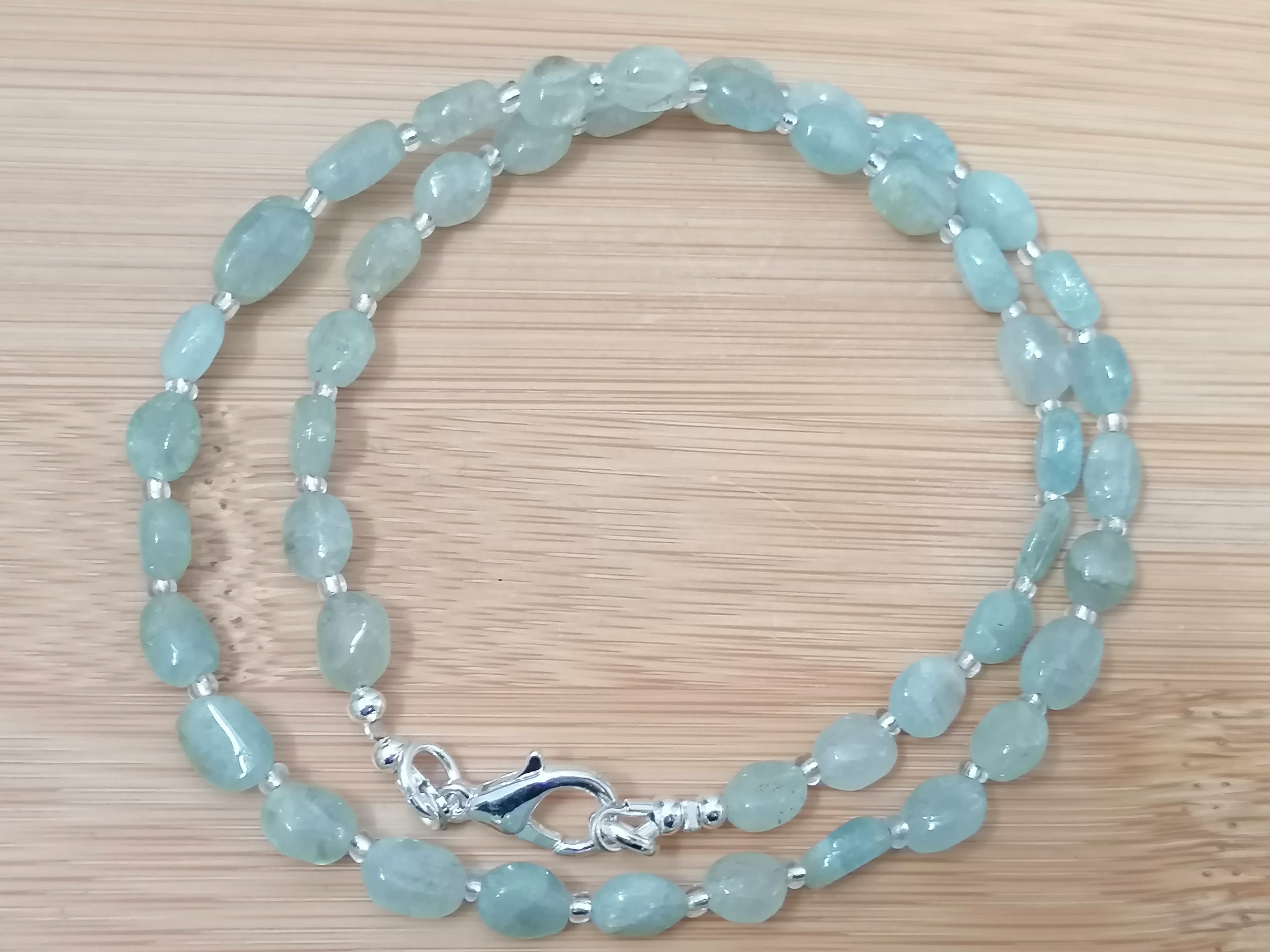 Semi-Precious Aquamarine Gemstone Necklace