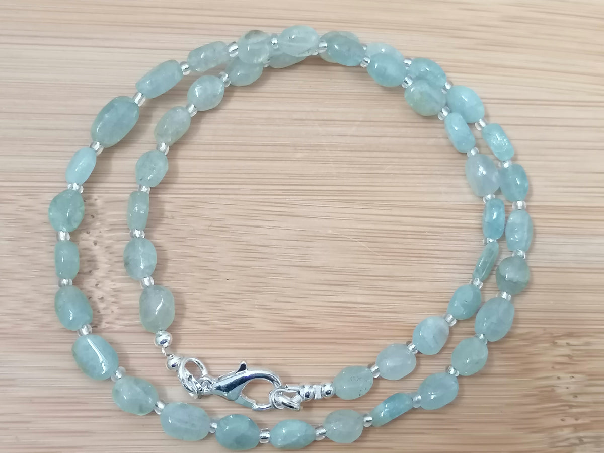Semi-Precious Aquamarine Gemstone Necklace