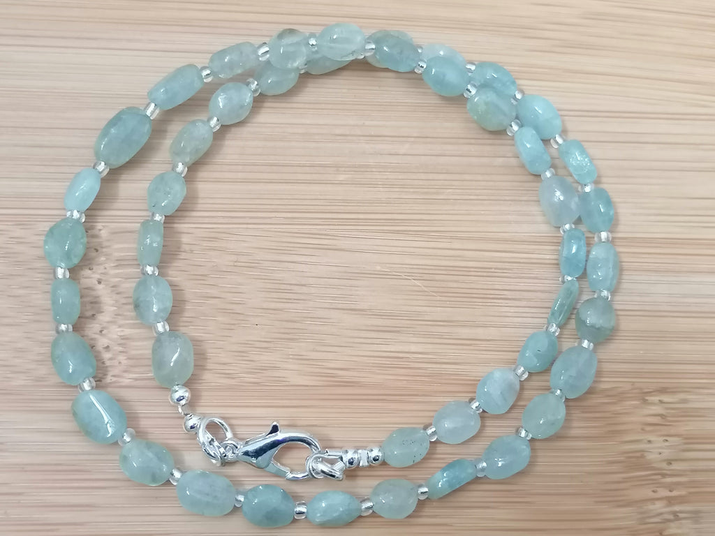 Semi-Precious Aquamarine Gemstone Necklace