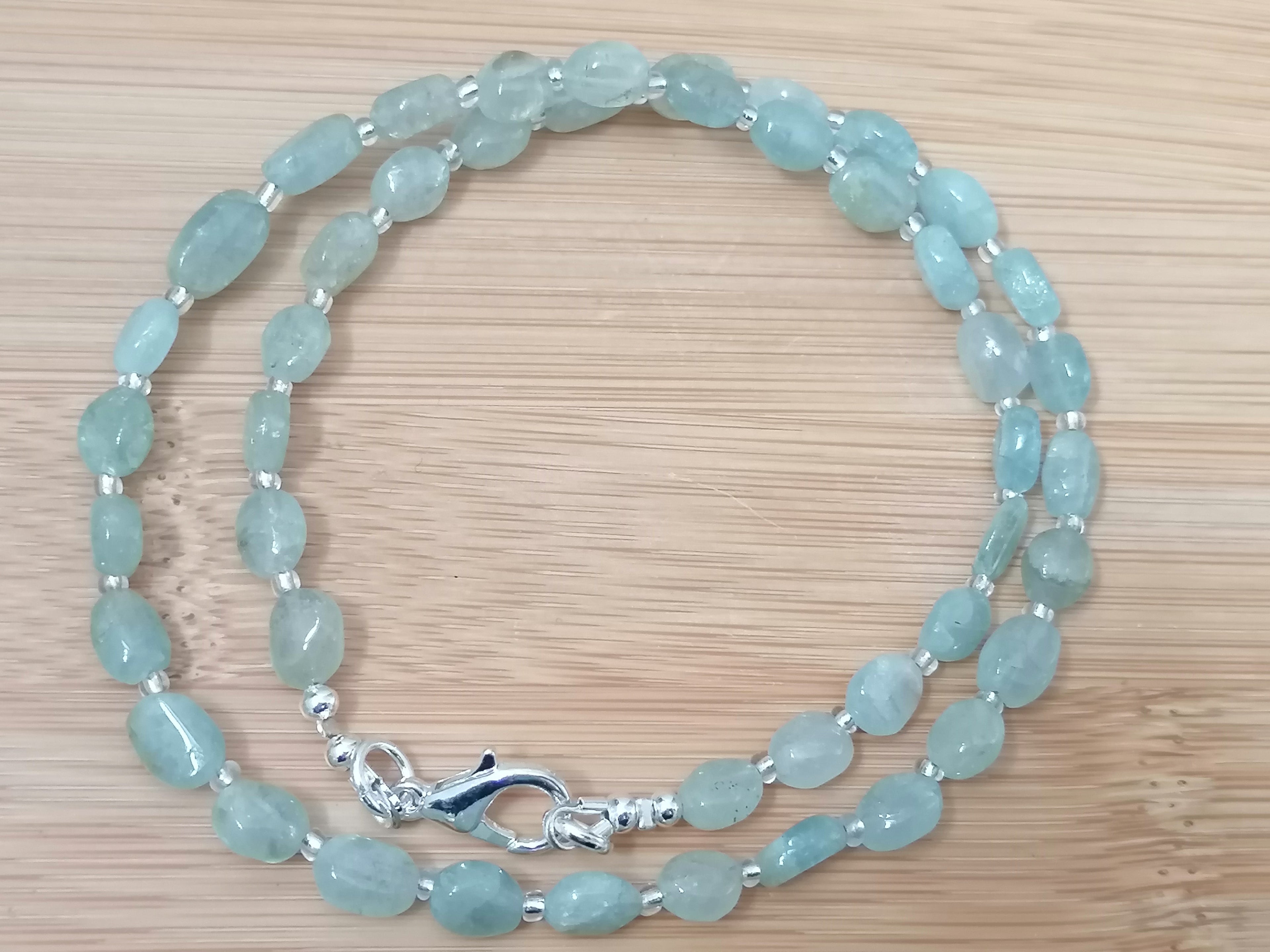 Semi-Precious Aquamarine Gemstone Necklace