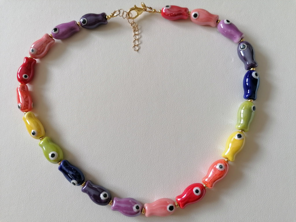 Colourful Ceramic Fish Necklace