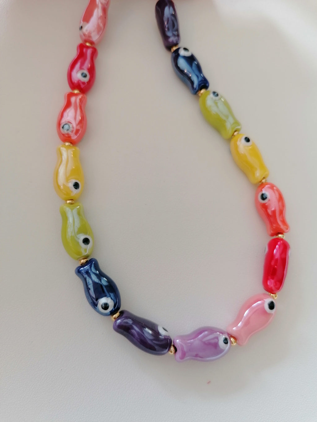 Colourful Ceramic Fish Necklace