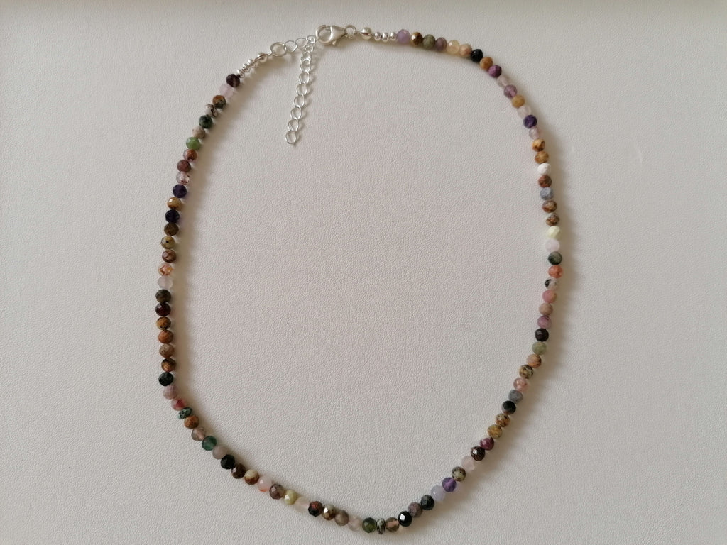 925 Sterling Silver Semi-Precious Gemstone Necklace