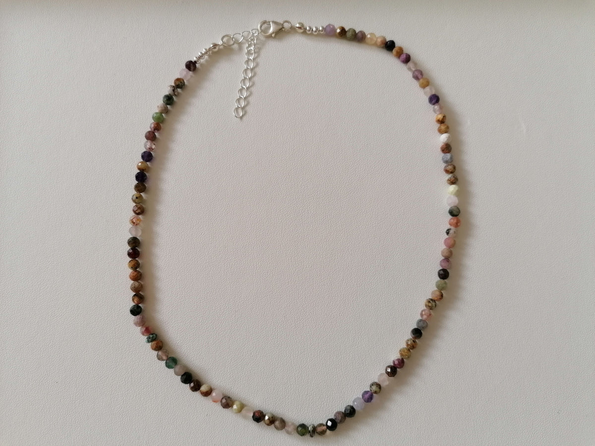 925 Sterling Silver Semi-Precious Gemstone Necklace