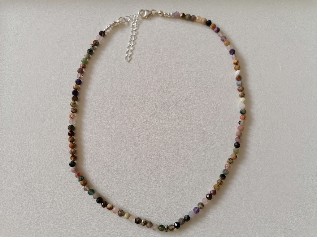 925 Sterling Silver Semi-Precious Gemstone Necklace