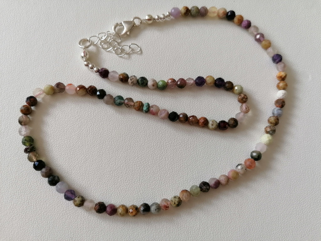 925 Sterling Silver Semi-Precious Gemstone Necklace