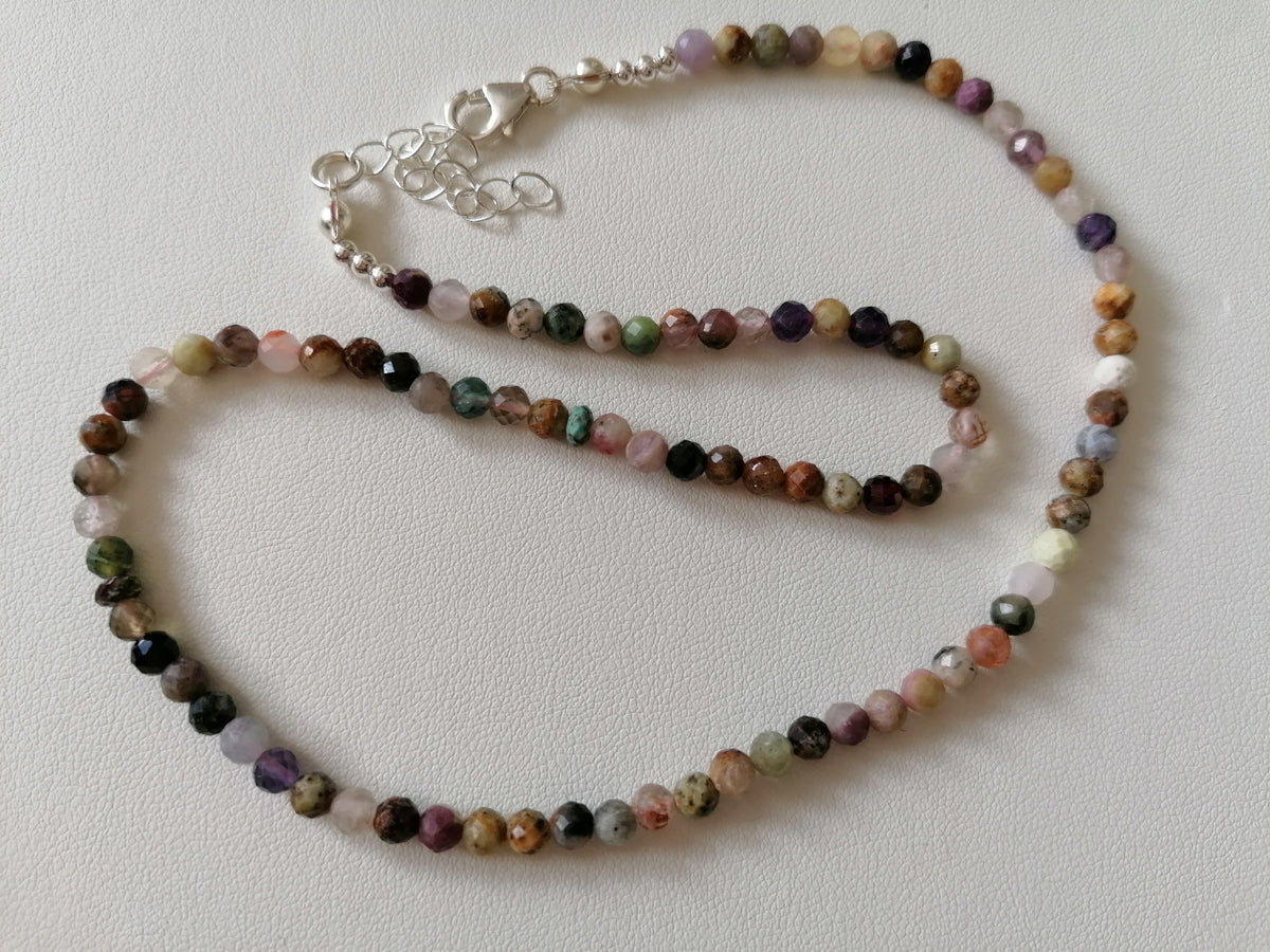 925 Sterling Silver Semi-Precious Gemstone Necklace