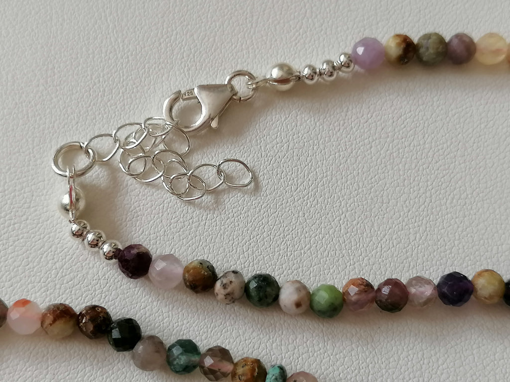 925 Sterling Silver Semi-Precious Gemstone Necklace