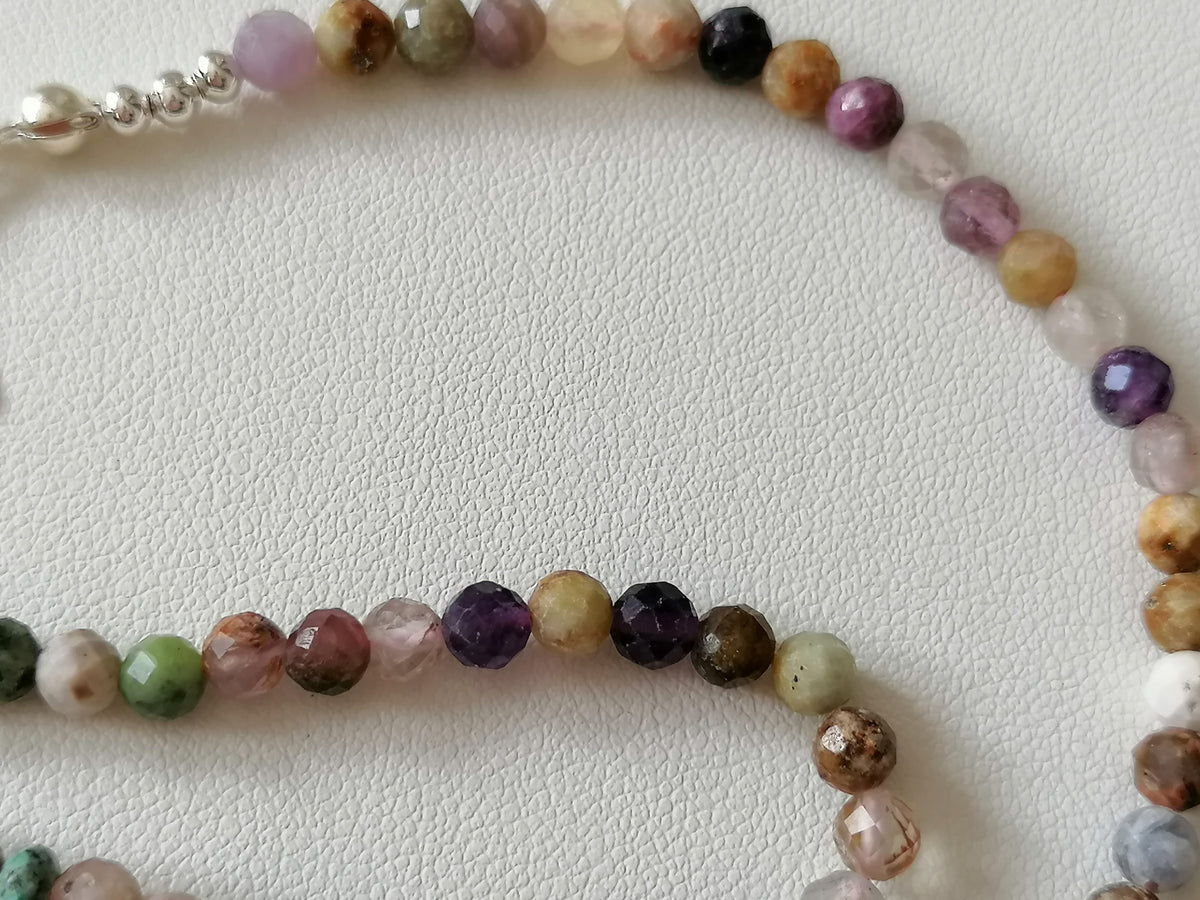 925 Sterling Silver Semi-Precious Gemstone Necklace