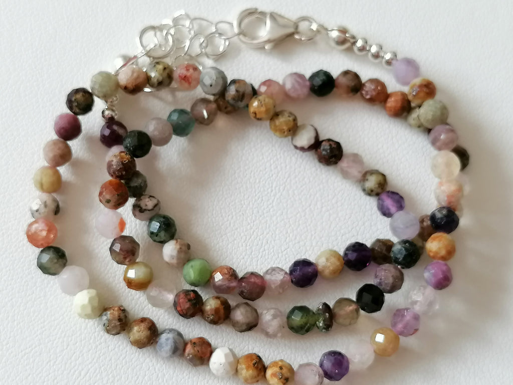 925 Sterling Silver Semi-Precious Gemstone Necklace