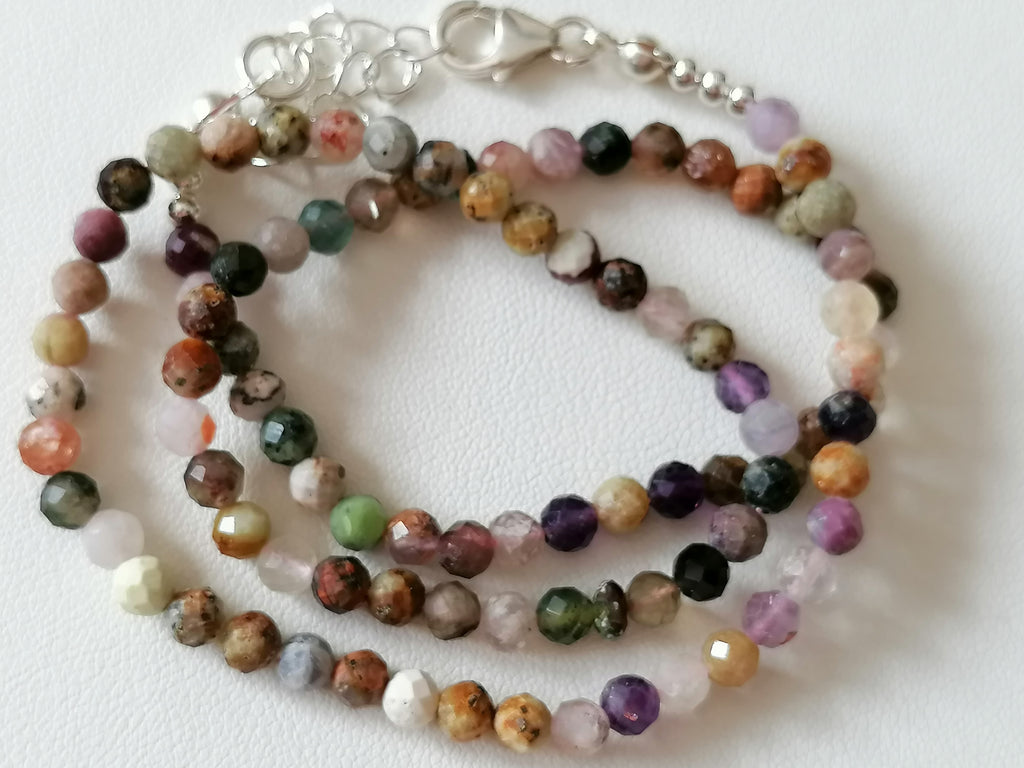 925 Sterling Silver Semi-Precious Gemstone Necklace
