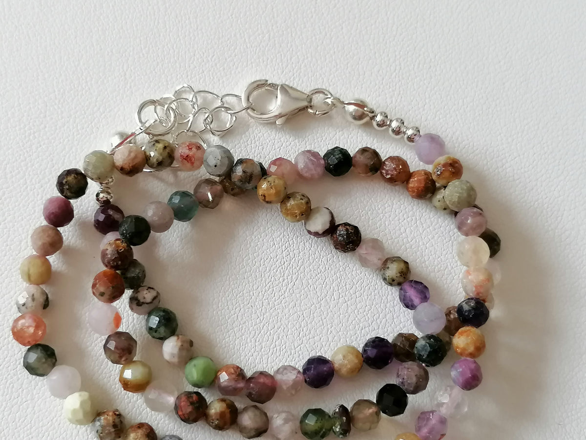 925 Sterling Silver Semi-Precious Gemstone Necklace