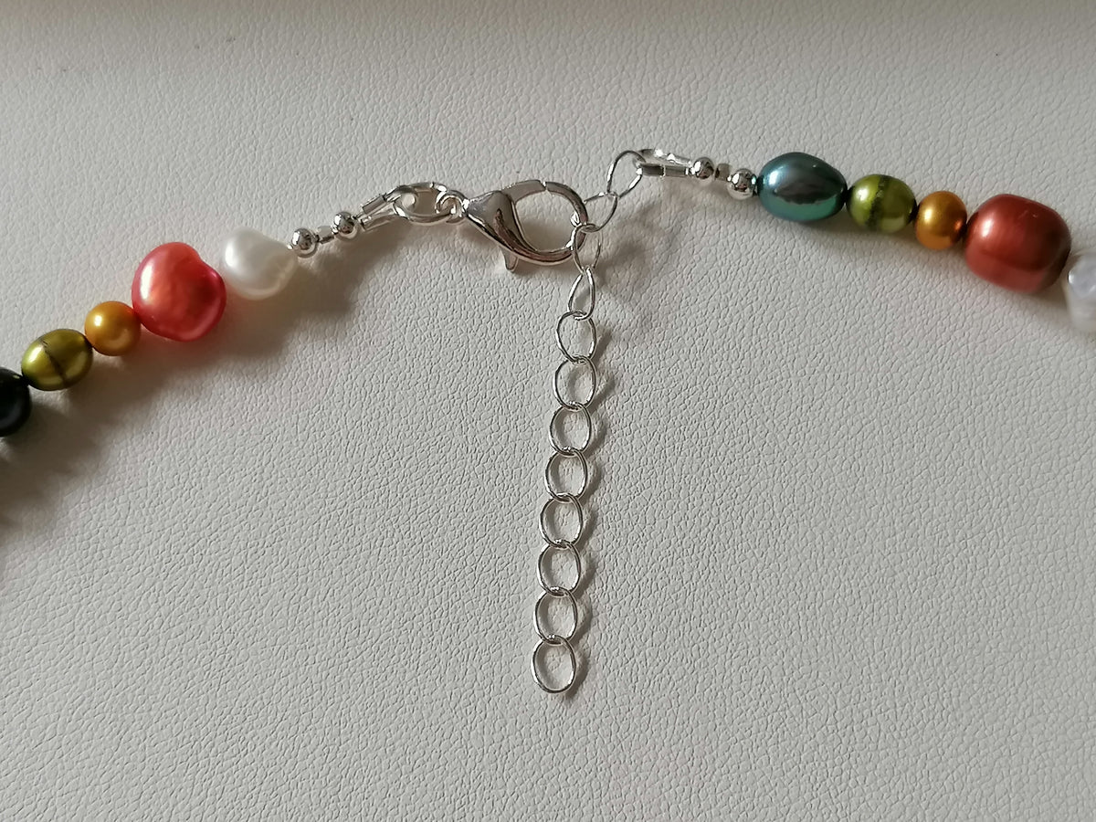 Multicolour Cultured Freshwater Baroque Pearl Necklace