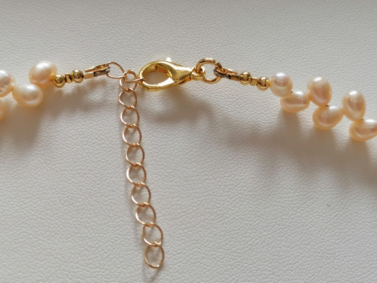 Freshwater Baroque Pearl Necklace with Cross Pearl