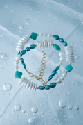 Pearl & Turquoise Necklace on Ice