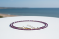 Purple Crystal Necklace with Blue Sky Horizon