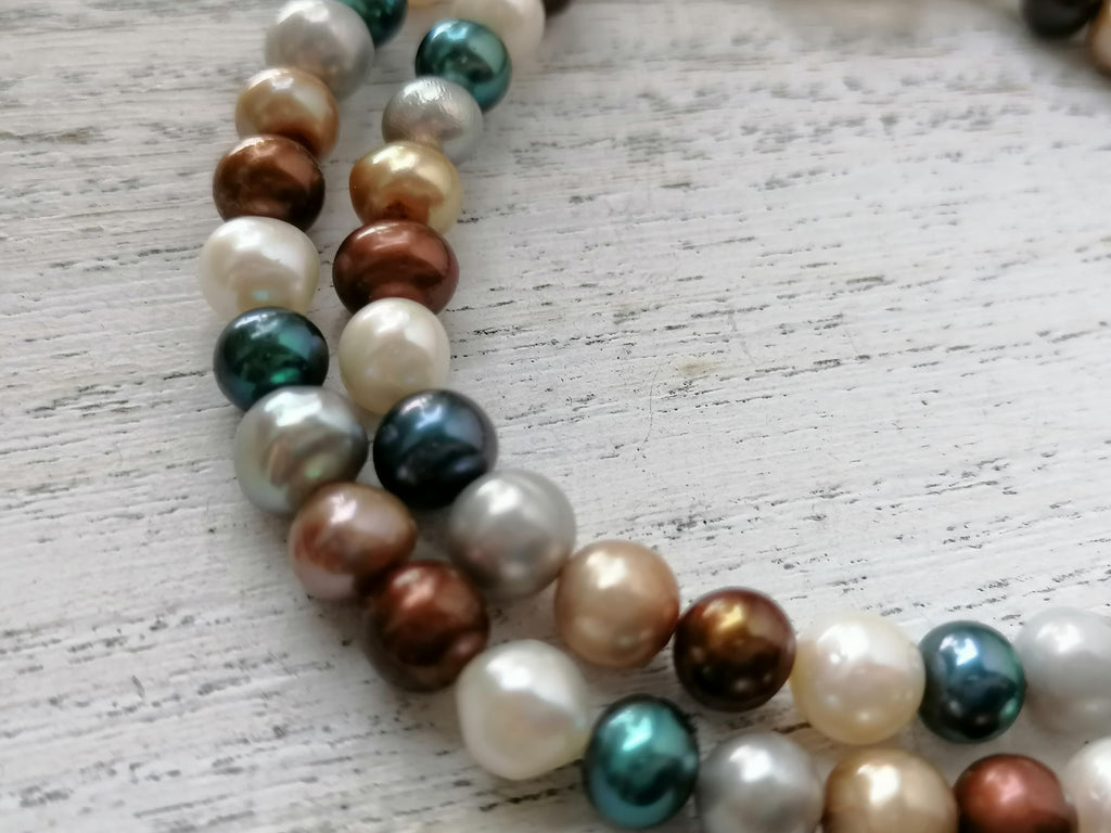 Cultured Freshwater Pearl Necklace Multitone
