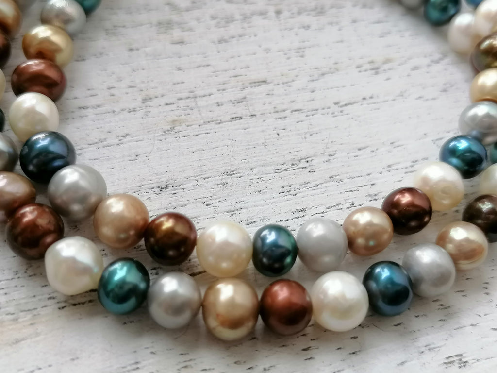 Cultured Freshwater Pearl Necklace Multitone
