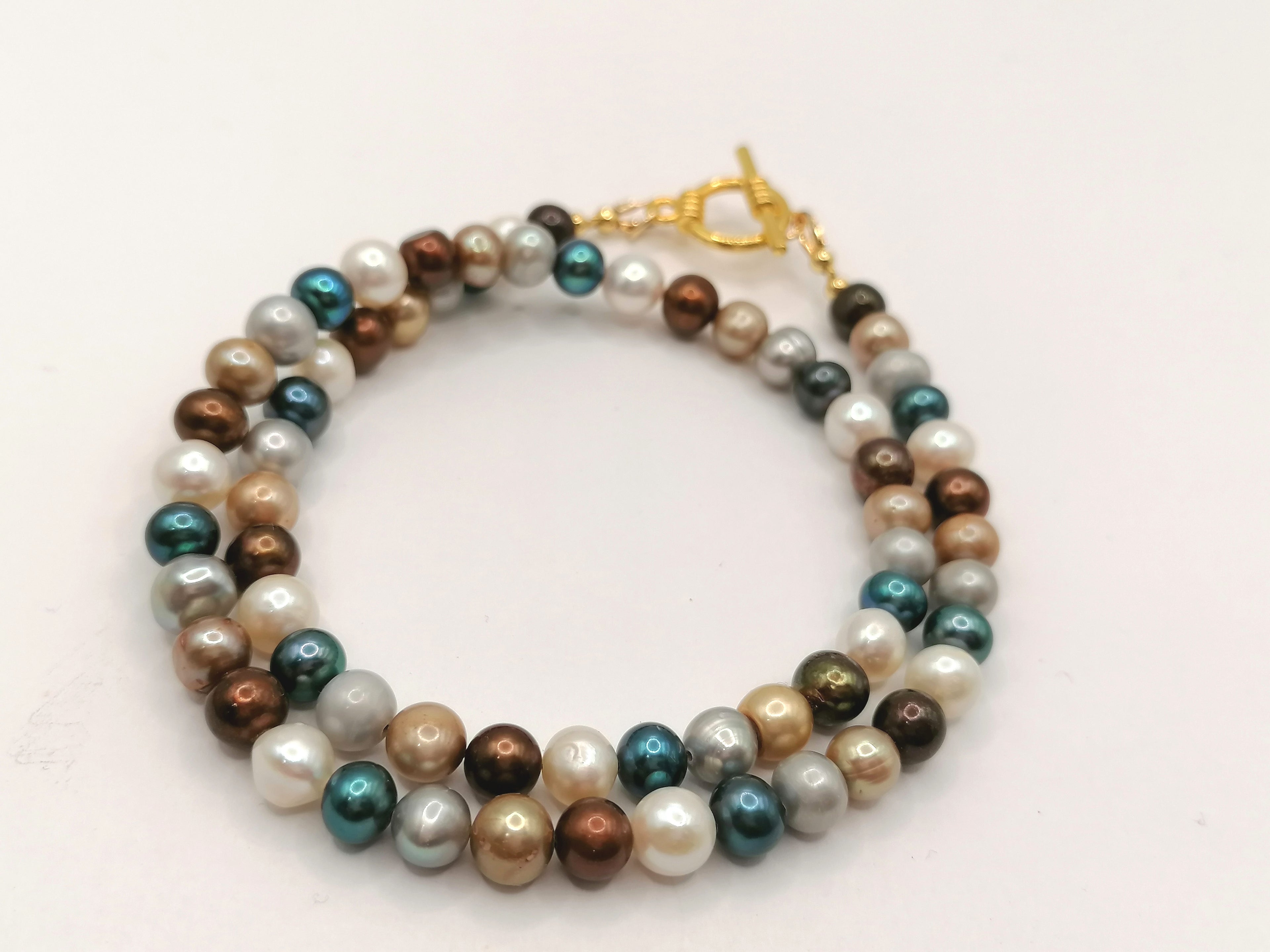 Cultured Freshwater Pearl Necklace Multitone