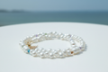 White Pearl & Gemstone Necklace
